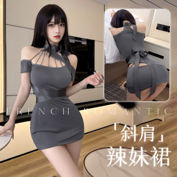 Asymmetric One-Shoulder Cutout Hot Girl Dress