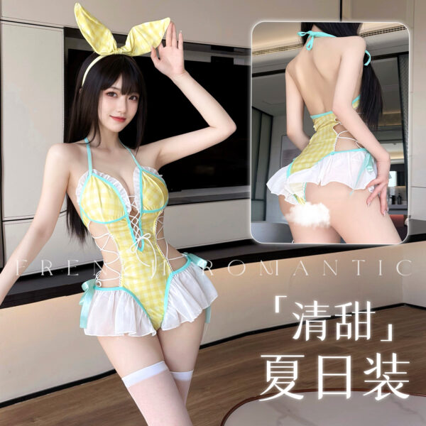 Sweet Summer Waist-Cut Open-Crotch Bodysuit