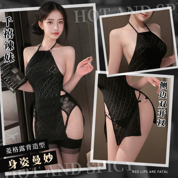 Y2K Hot Girl Diamond Backless Dress